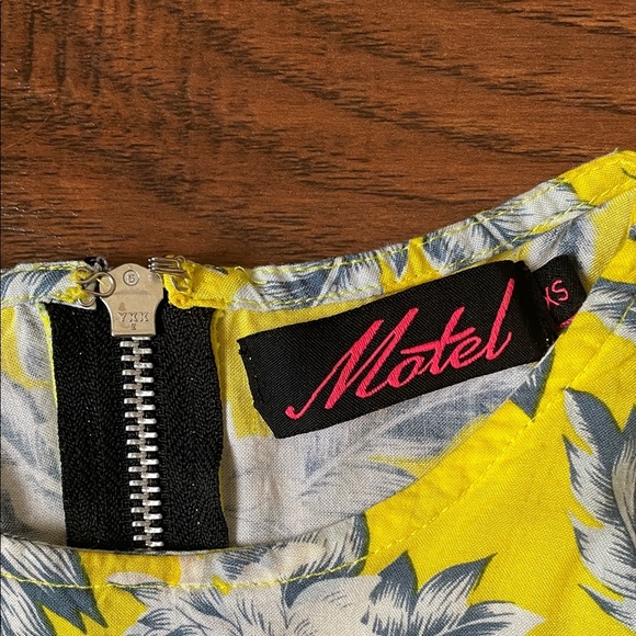 Motel Rocks Floral Crop Top in Yellow and Blue - Picture 5 of 7